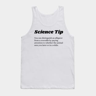 Crocodile Alligator Funny Science tip Tank Top